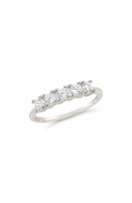 Sterling Forever Rowan Cubic Zirconia 5-Stone Ring