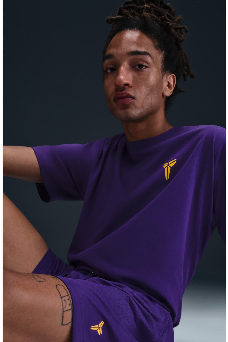 Kobe Bryant Dri-FIT Performance Mesh Basketball Shorts, Alternate, color, COURT PURPLE/ UNIVERSITY GOLD
