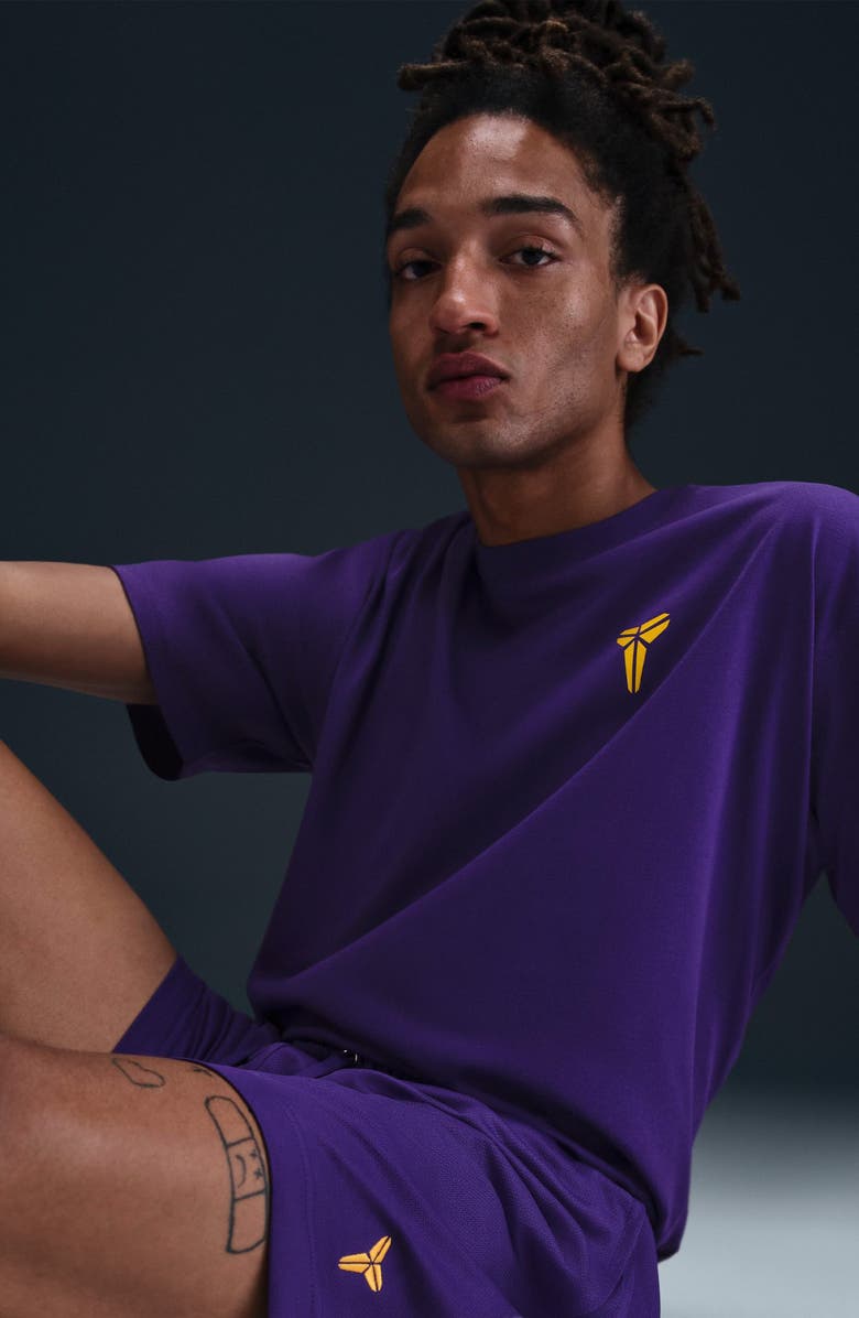 Nike Kobe Bryant Dri-FIT Performance Mesh Basketball Shorts, Alternate, color, Court Purple/ University Gold