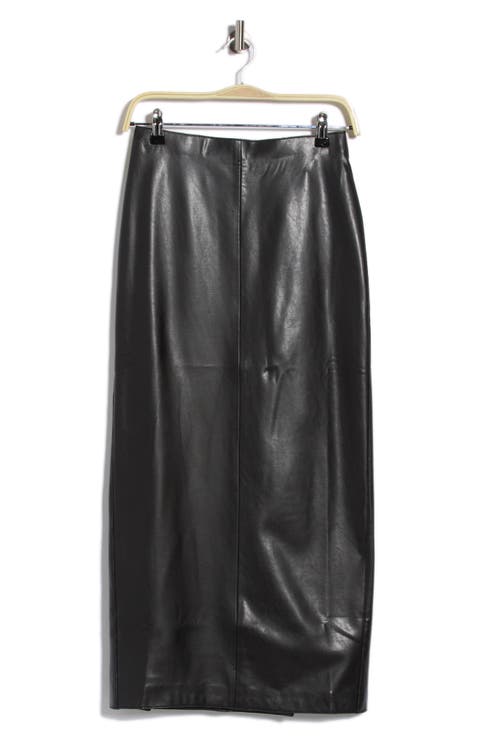Daphne Faux Leather Midi Skirt