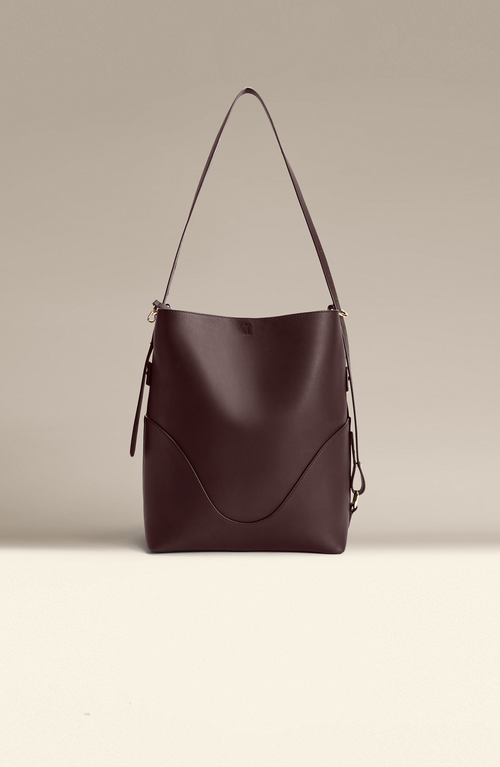 OLEADA Marina Soft Bucket Bag in Chocolate at Nordstrom