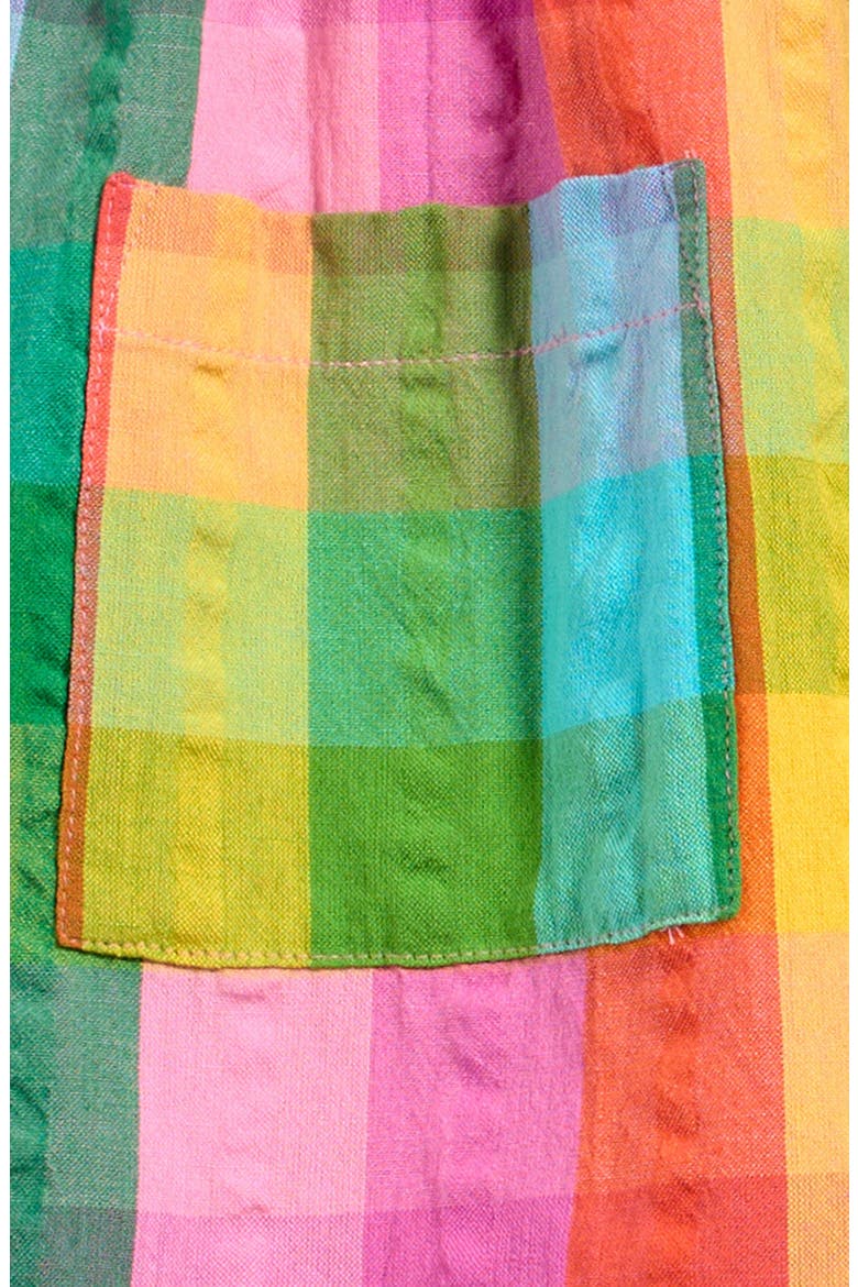 Kids' Check Cotton Button-Up Dress, Alternate, color, PINK