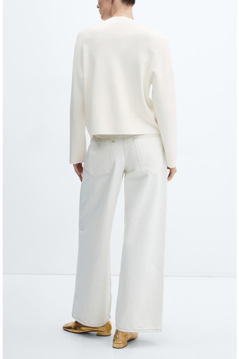Perkins Funnel Neck Sweater, Alternate, color, ECRU