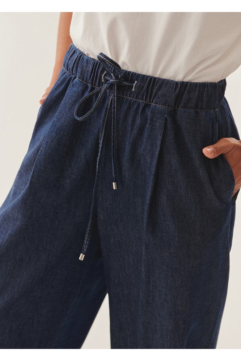 Esmeralda Drawstring Palazzo Pants, Alternate, color, INDIGO