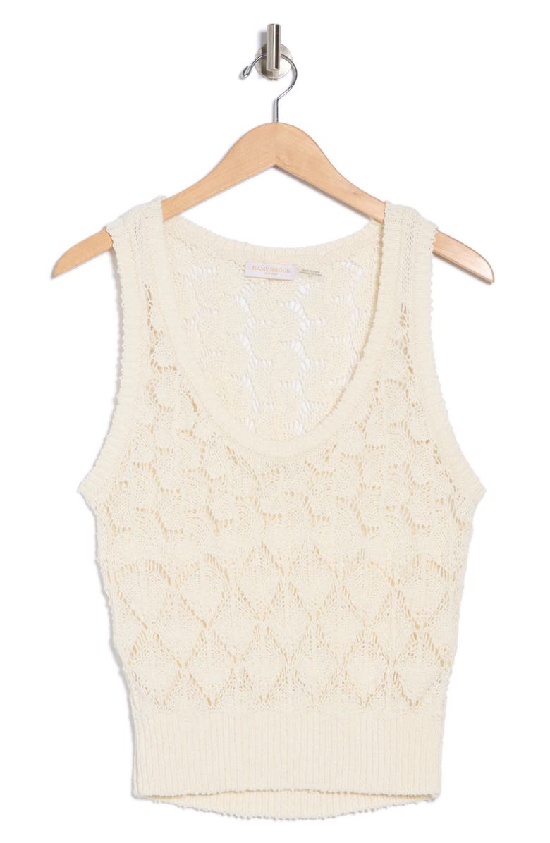 Ramy Brook Tatiana Sleeveless Sweater, Alternate, color, Ivory Sweater Cotton Tape