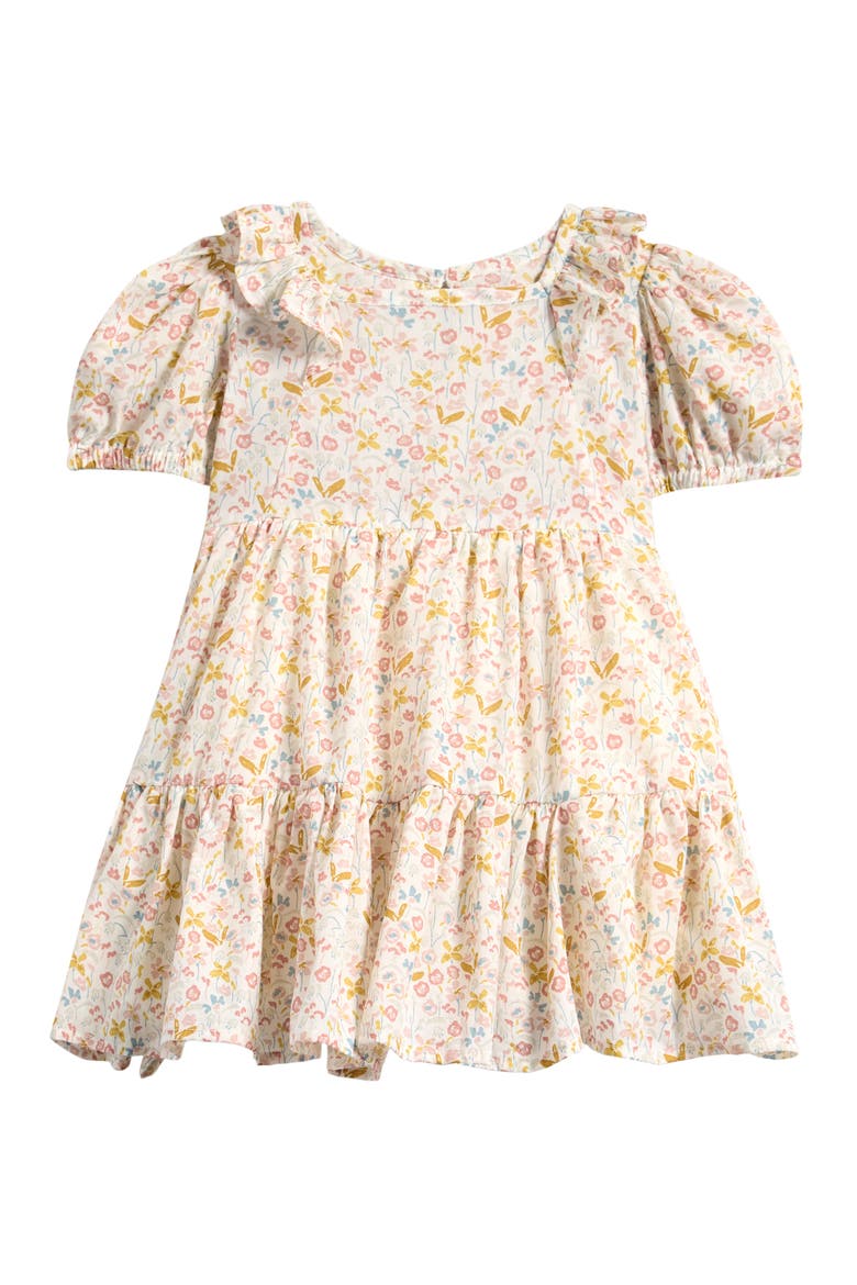 Kids' Floral Tiered Organic Cotton Dress, Main, color, FLORET