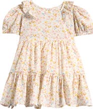 Pehr Kids' Floral Tiered Organic Cotton Dress
