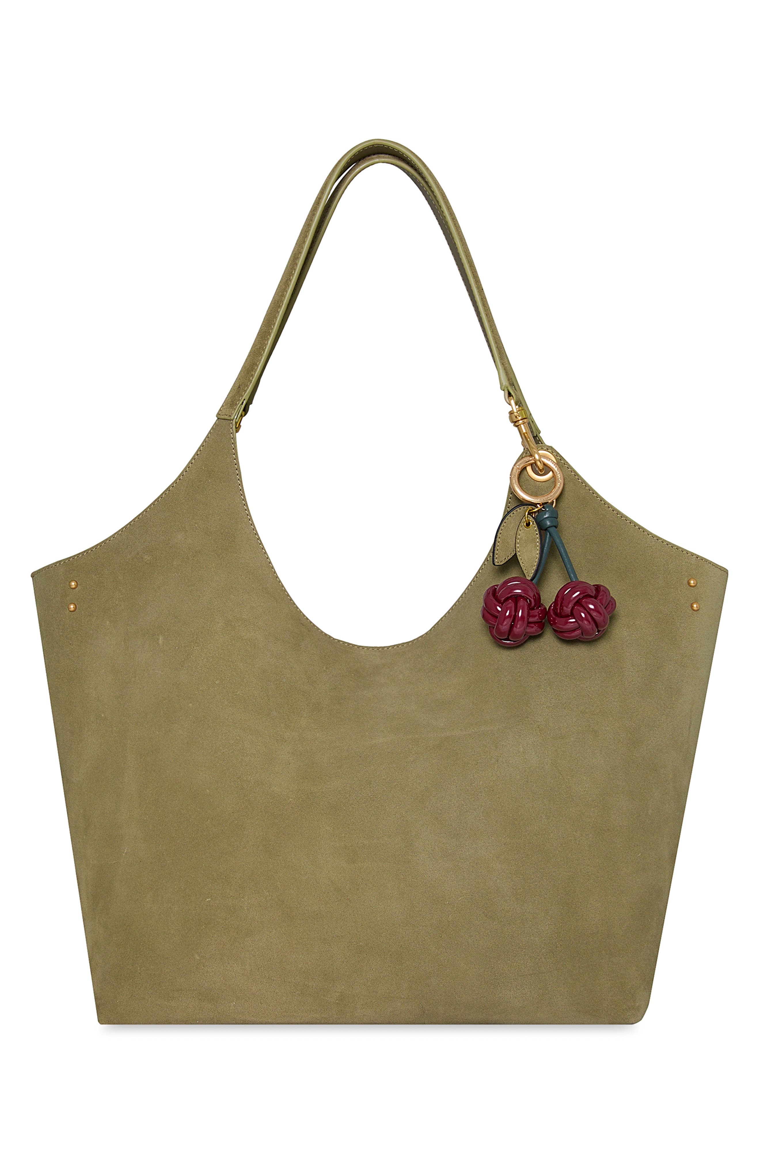 Rebecca Minkoff Cherry Bag Charm, Alternate, color, Bordeaux/Verdian/Wil