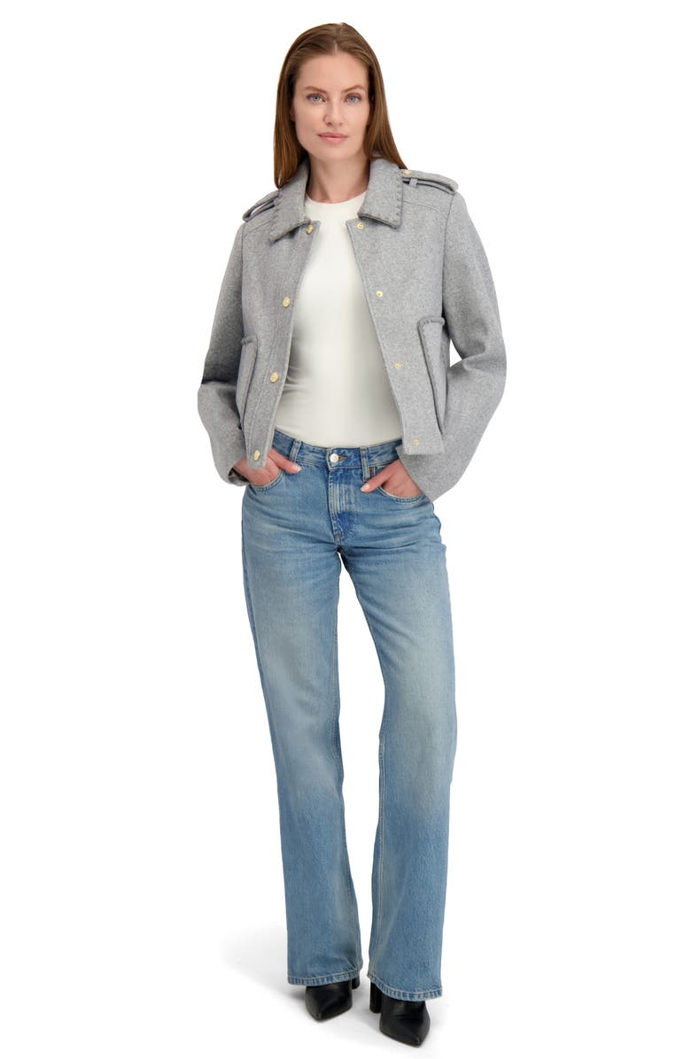 Laundry by Shelli Segal Blanket Stitch Jacket, Alternate, color, Heather Grey