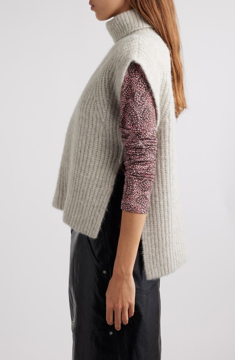 Isabel Marant Étoile Megan Cap Sleeve Alpaca Blend Tunic Sweater, Alternate, color,