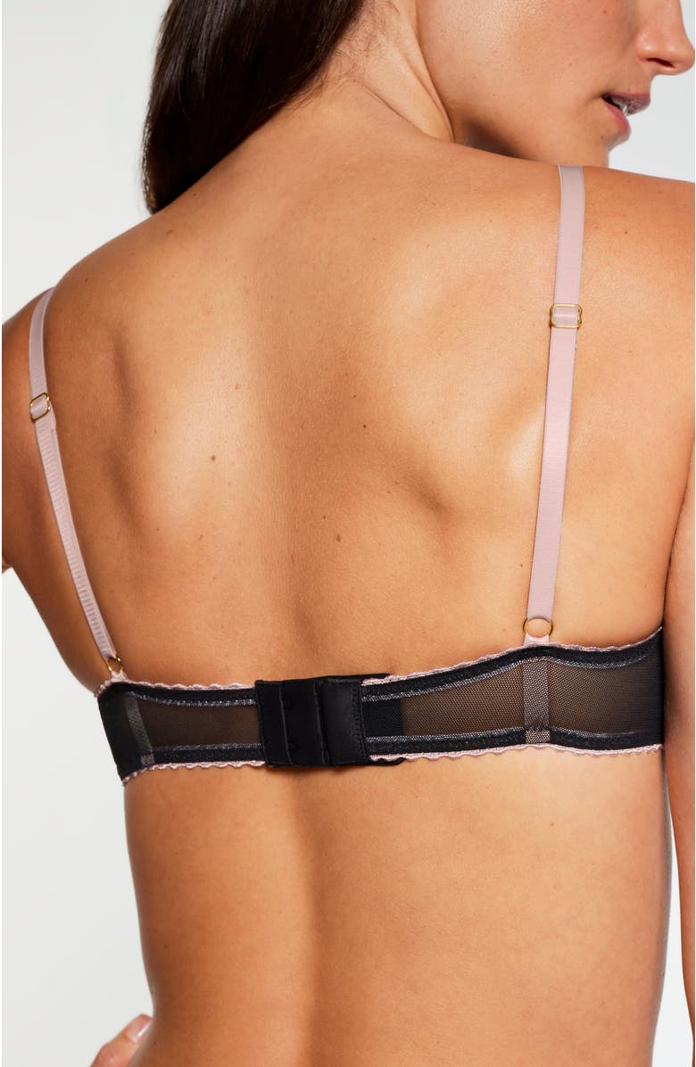 Pepper Signature Unlined Demi Bra, Alternate, color, Black