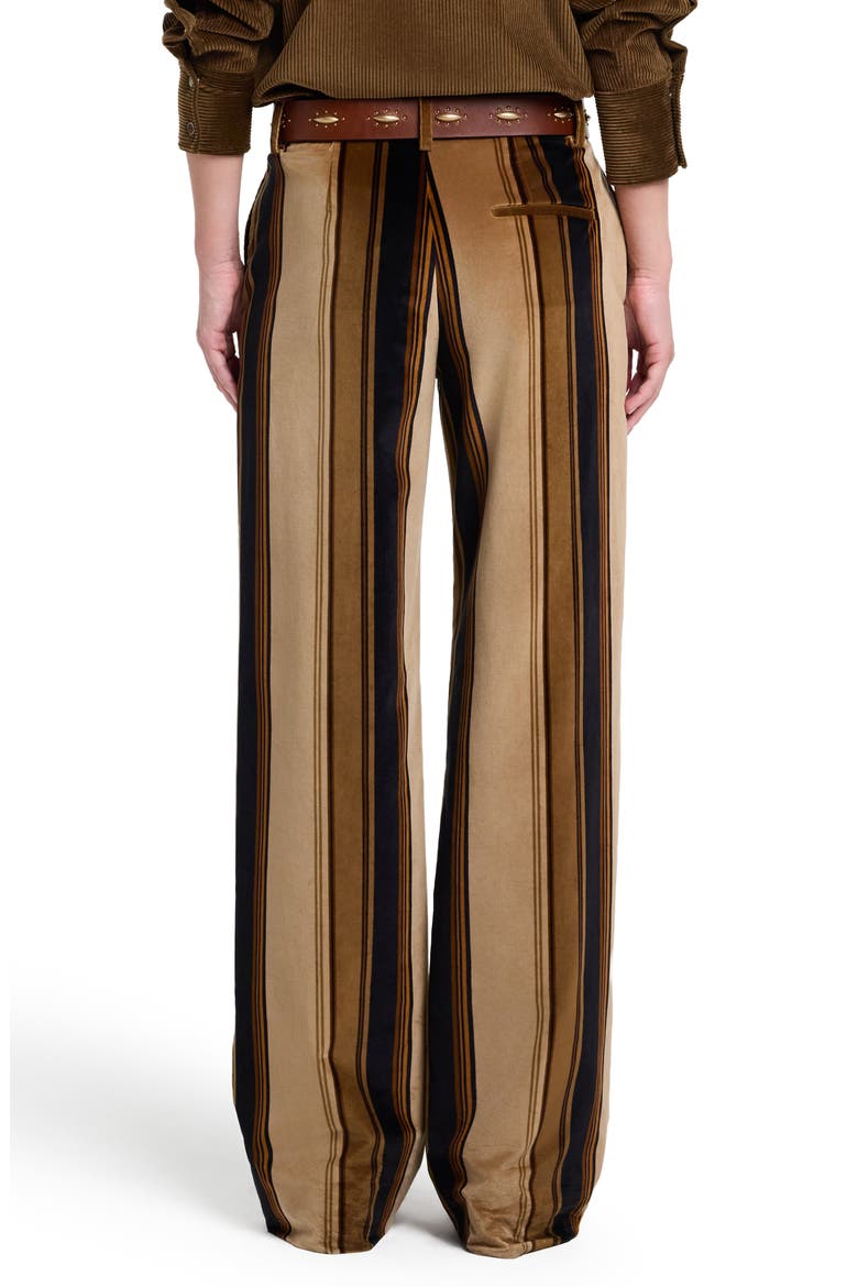 Isla Stripe High Waist Wide Leg Pants, Alternate, color, SEPIA TINT/ MIDNIGHT