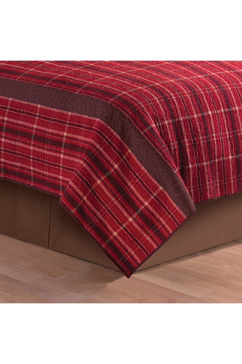 Collin Red Full Queen Quilt Coverlet, Alternate, color, Red