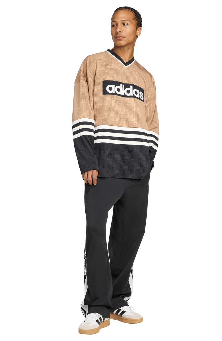 adidas Oversize Mesh Hockey Jersey, Alternate, color, Cardboard