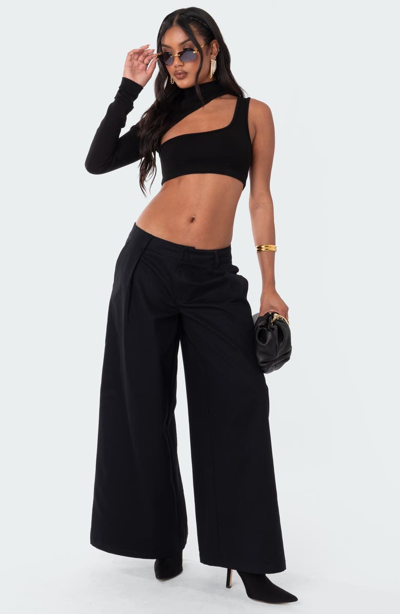 EDIKTED Bini Low Rise Wide Leg Pants, Alternate, color, 