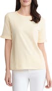 Jones New York Ruffle Elbow Sleeve T-Shirt