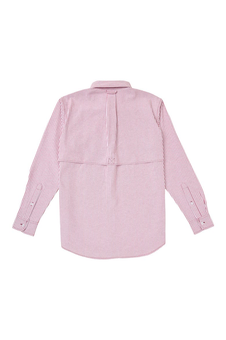 The Tournament Stripe Cotton Blend Button-Down Oxford Shirt, Alternate, color, RED