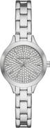 Michael Kors Aspyn Crystal Three-Hand Quartz Bracelet Watch, 28mm