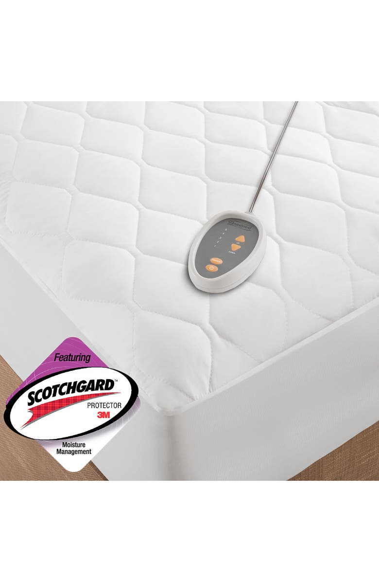 BEAUTYREST Heated Mattress Pad, Alternate, color, White