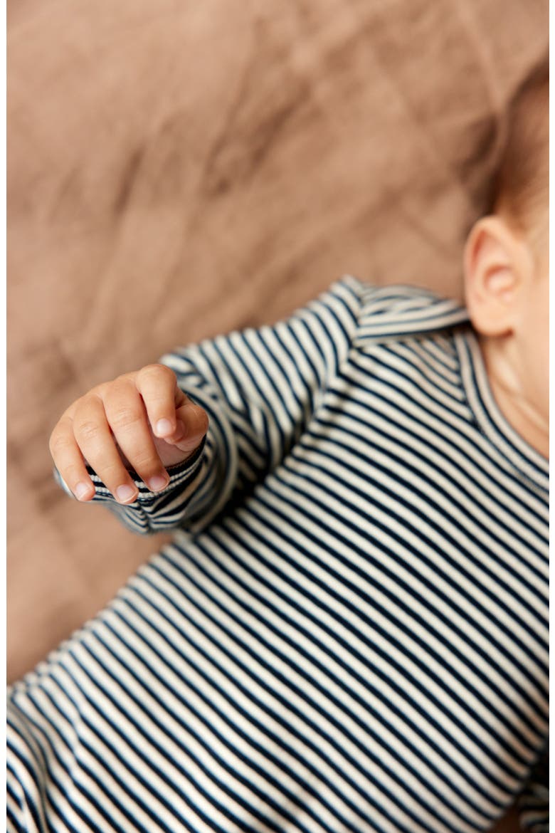Long Sleeve Bodysuit, Alternate, color, NAVY STRIPE