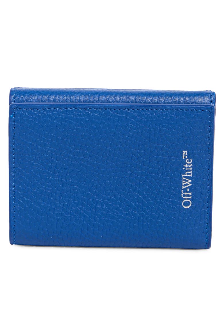 3D Diagonal Stripe Leather Wallet, Alternate, color, BLUE