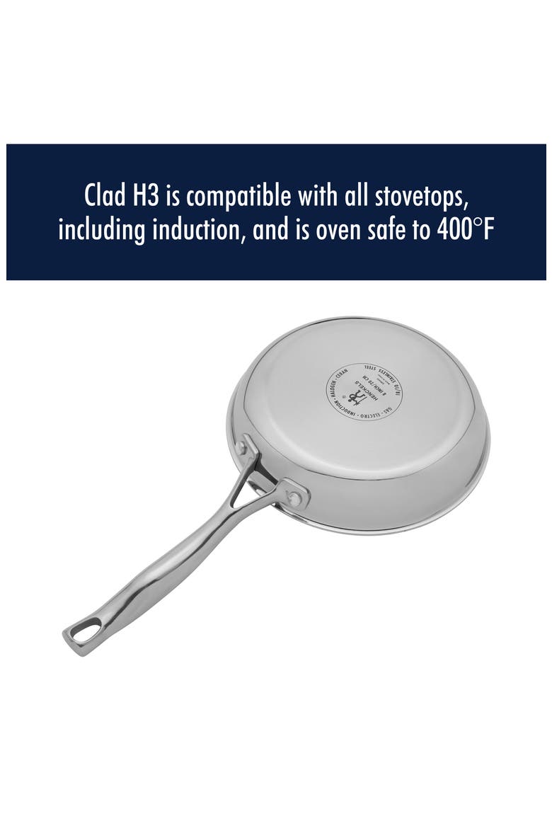 Clad H3 Two-Piece Nonstick Ceramic Frying Pan Set, Alternate, color, SILVER