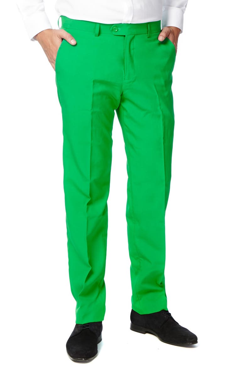 Evergreen Slim Fit Two-Piece Suit & Tie Set, Alternate, color, GREEN