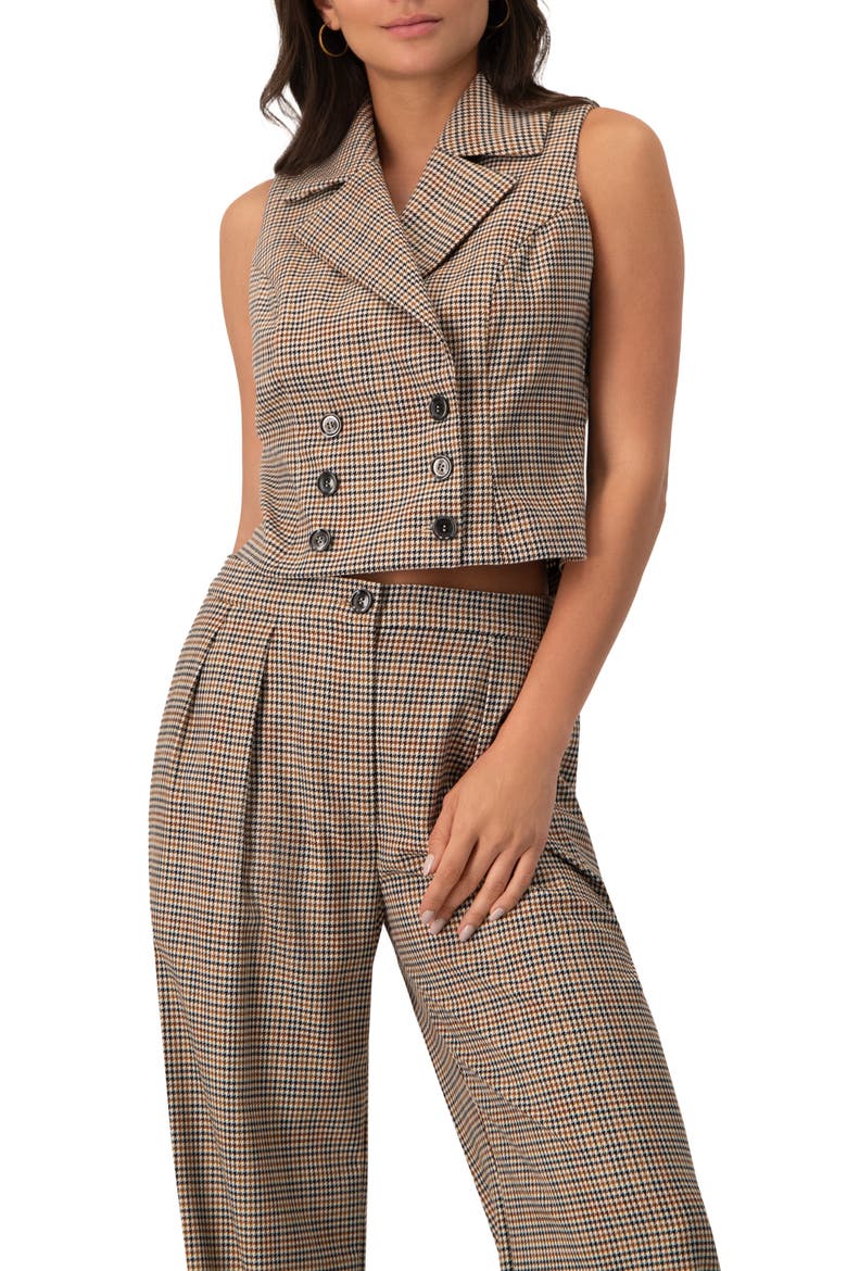 Short Double-Breasted Vest, Main, color, Multicolor