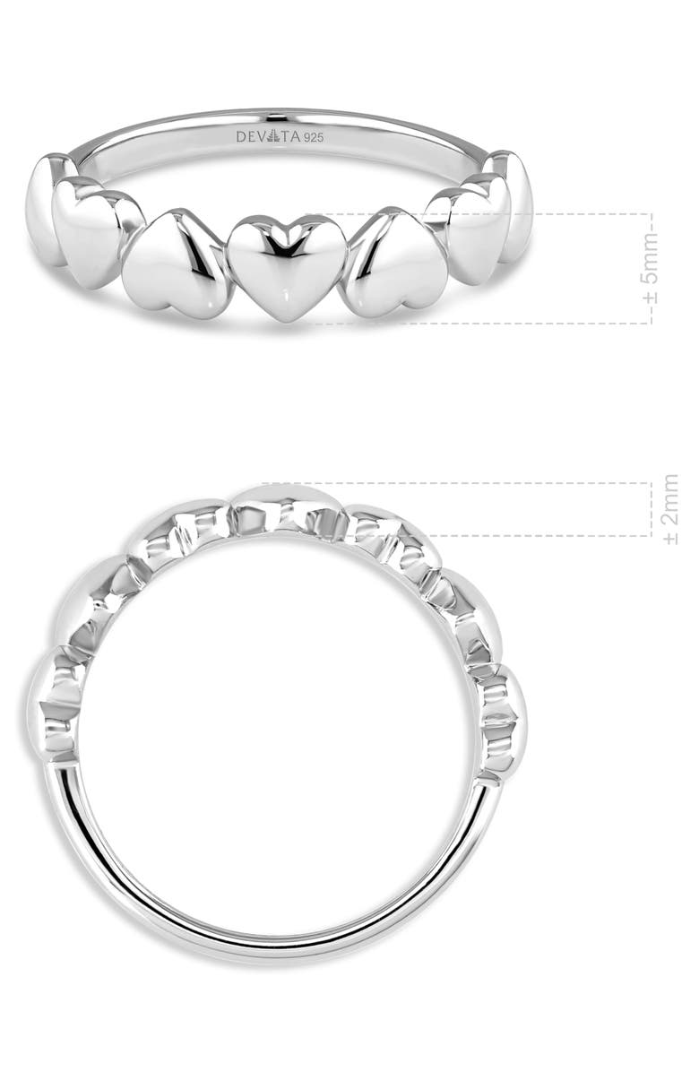 DEVATA Sweetheart Band Ring, Alternate, color, Silver