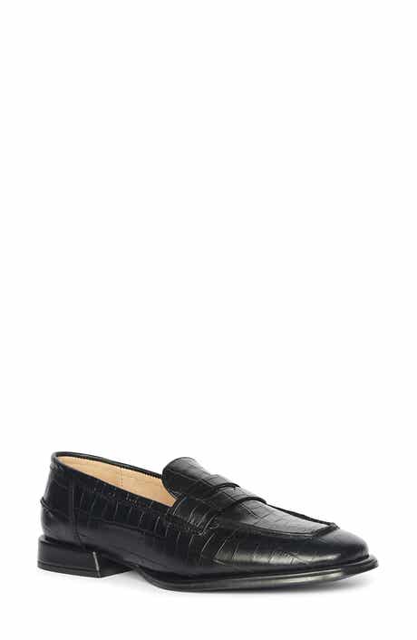 SAINT G Carla Croc Embossed Loafer