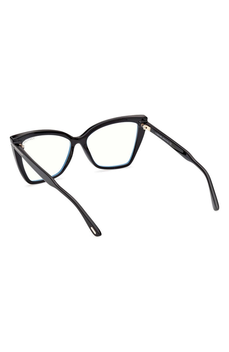 TOM FORD 55mm Cat Eye Blue Light Blocking Glasses, Alternate, color, 