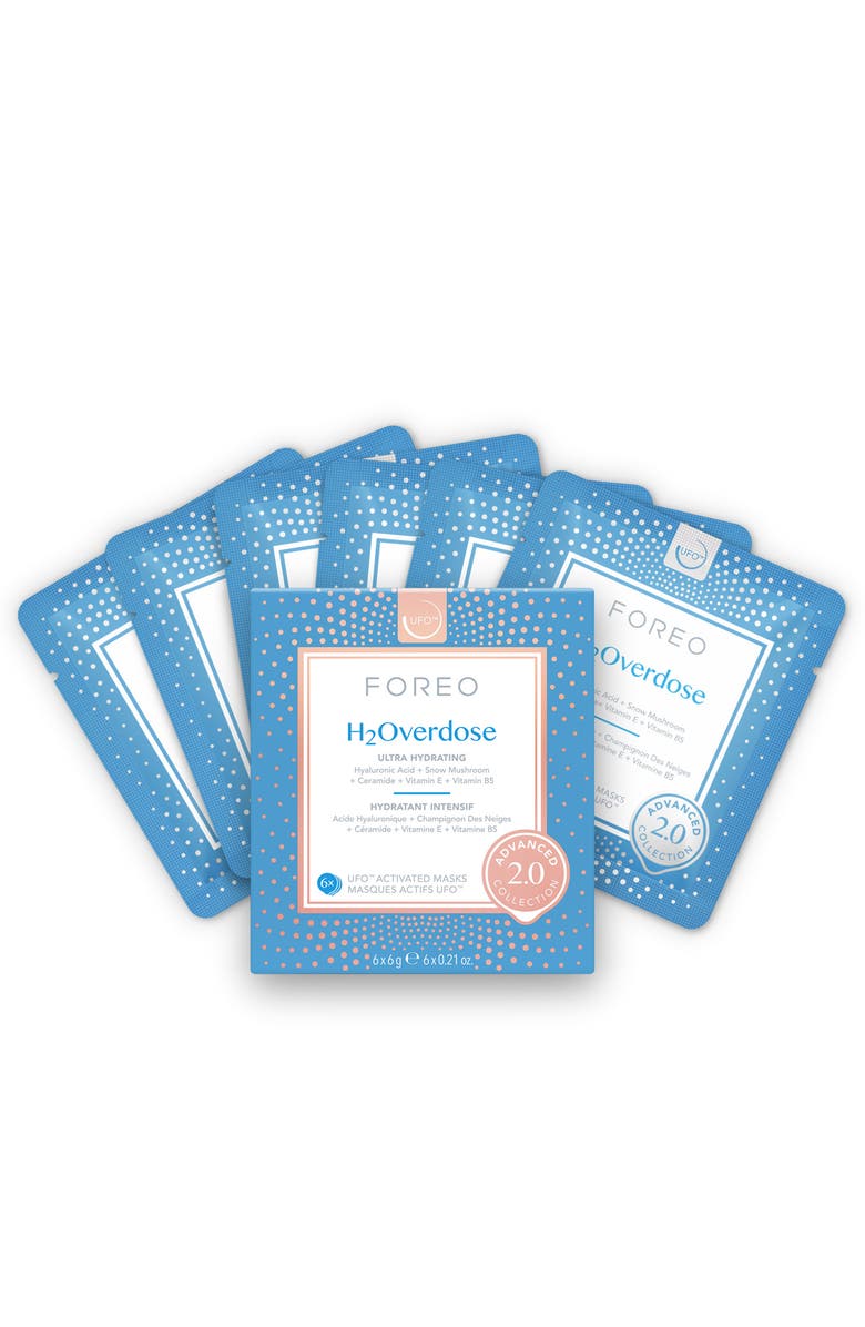 FOREO UFO Masks H2Overdose 2.0 x6, Main, color, NO COLOR