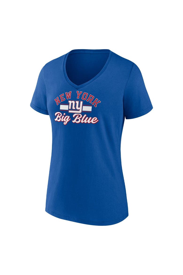 Women's Fanatics Branded Royal New York Giants Slogan V-Neck T-Shirt, Alternate, color, Royal