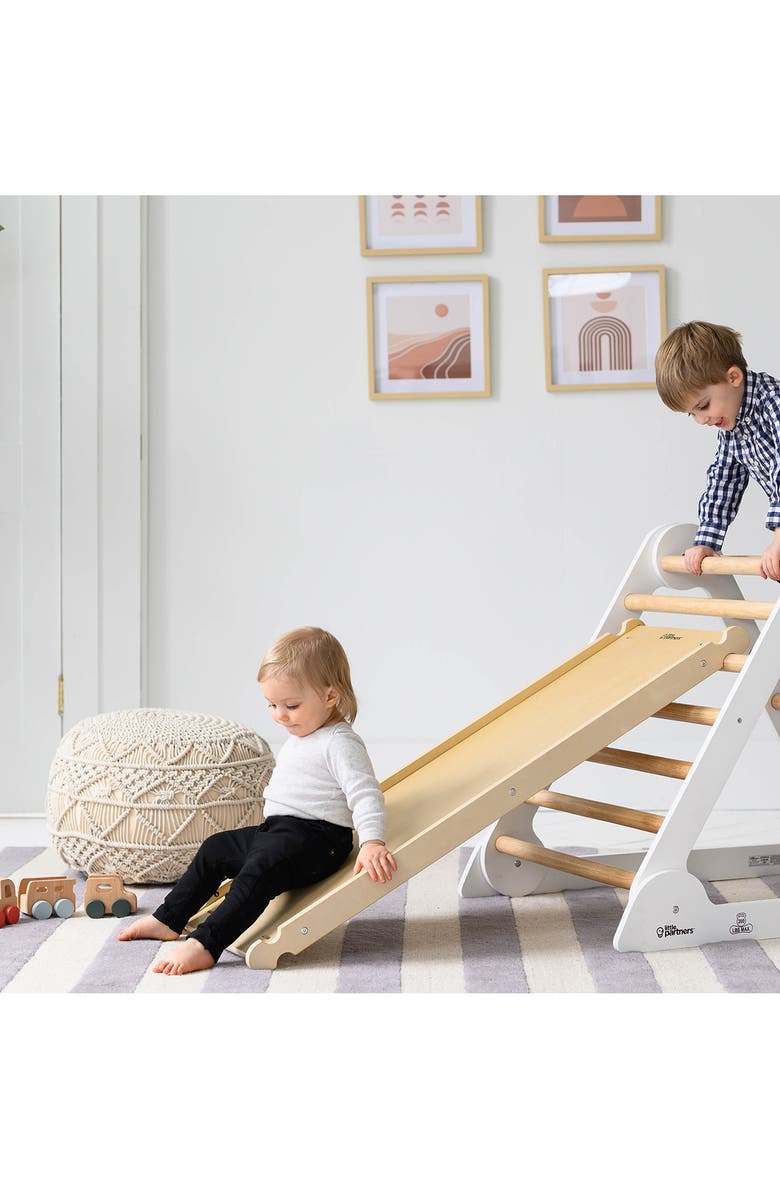 Little Partners 2-in-1 Wooden Climbing Ramp & Slide Attachment, Alternate, color,