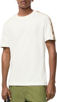 Burberry Check Trim Cotton T-shirt