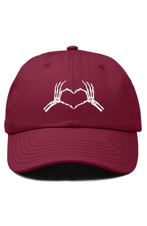DALIX DALIX SKELETON HEART EMBROIDERED DAD HAT