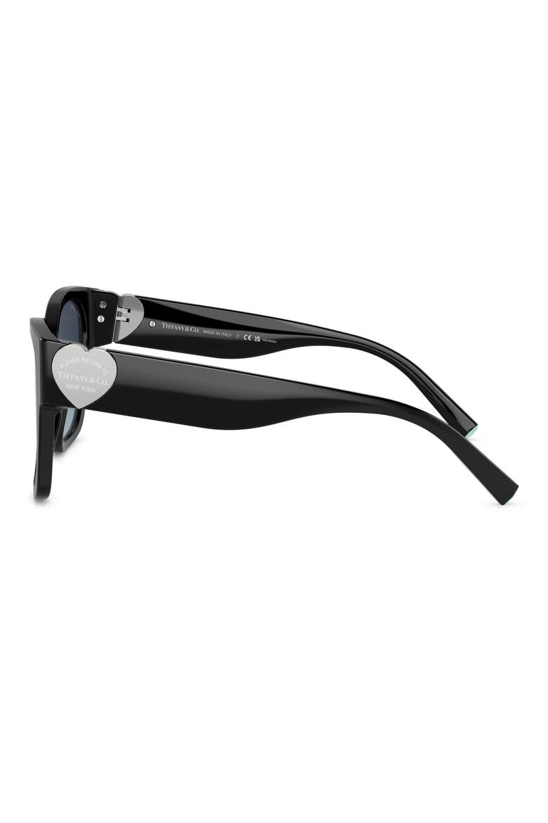 54mm Gradient Polarized Square Sunglasses, Alternate, color, BLACK