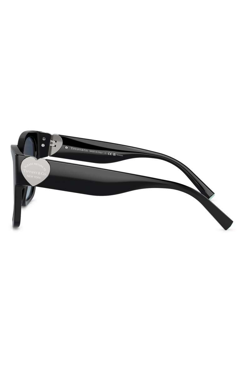Tiffany & Co. 54mm Gradient Polarized Square Sunglasses, Alternate, color, Black