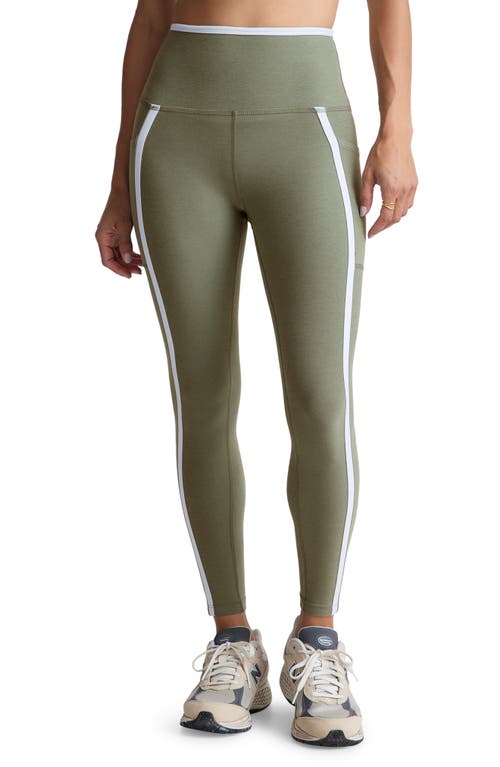BEYOND YOGA BEYOND YOGA OUT OF POCKET SIDE STRIPE HIGH WAIST POCKET LEGGINGS 