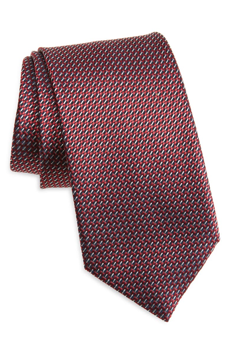 Brioni Neat Silk Tie, Main, color, 