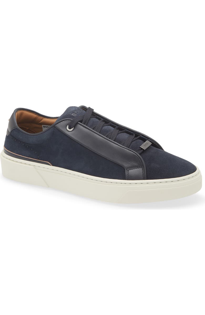 BOSS Gary Tennis Sneaker, Main, color, Dark Blue