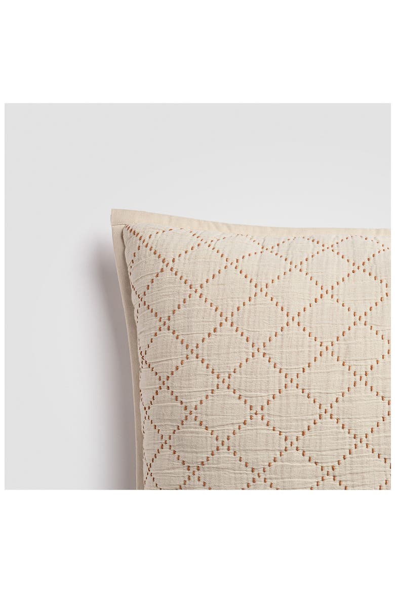 Diamond Stitch Set of 2 Euro Shams, Alternate, color, BEIGE