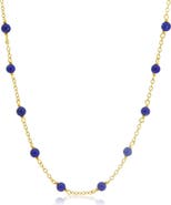The Lovery Fine Jewelry Lapis Bead Chain Necklace