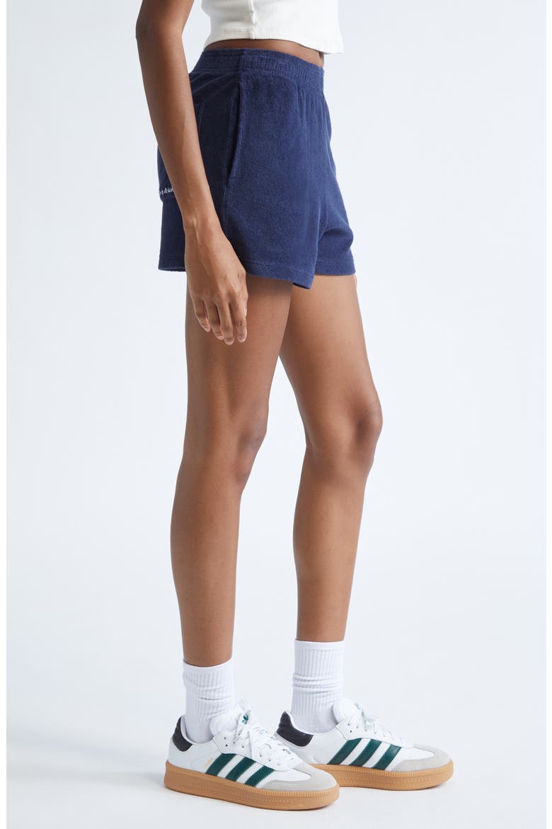 Eden Script Terry Shorts, Alternate, color, DARK NAVY