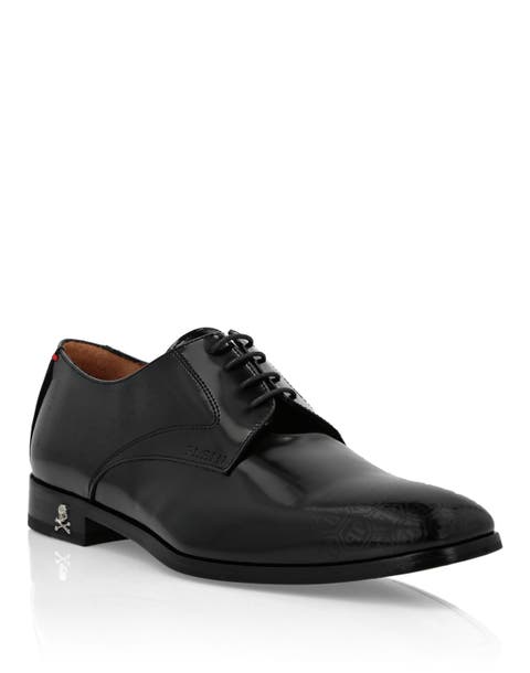 Leather Lace Up Shoes Monogram Men