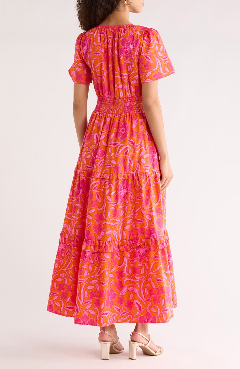 SUGARLIPS Rea Floral Tiered Cotton Dress, Alternate, color, 