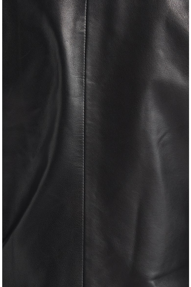 Sofie Leather Jacket with Genuine Shearling Trim, Alternate, color, NOIR CLASSIQUE