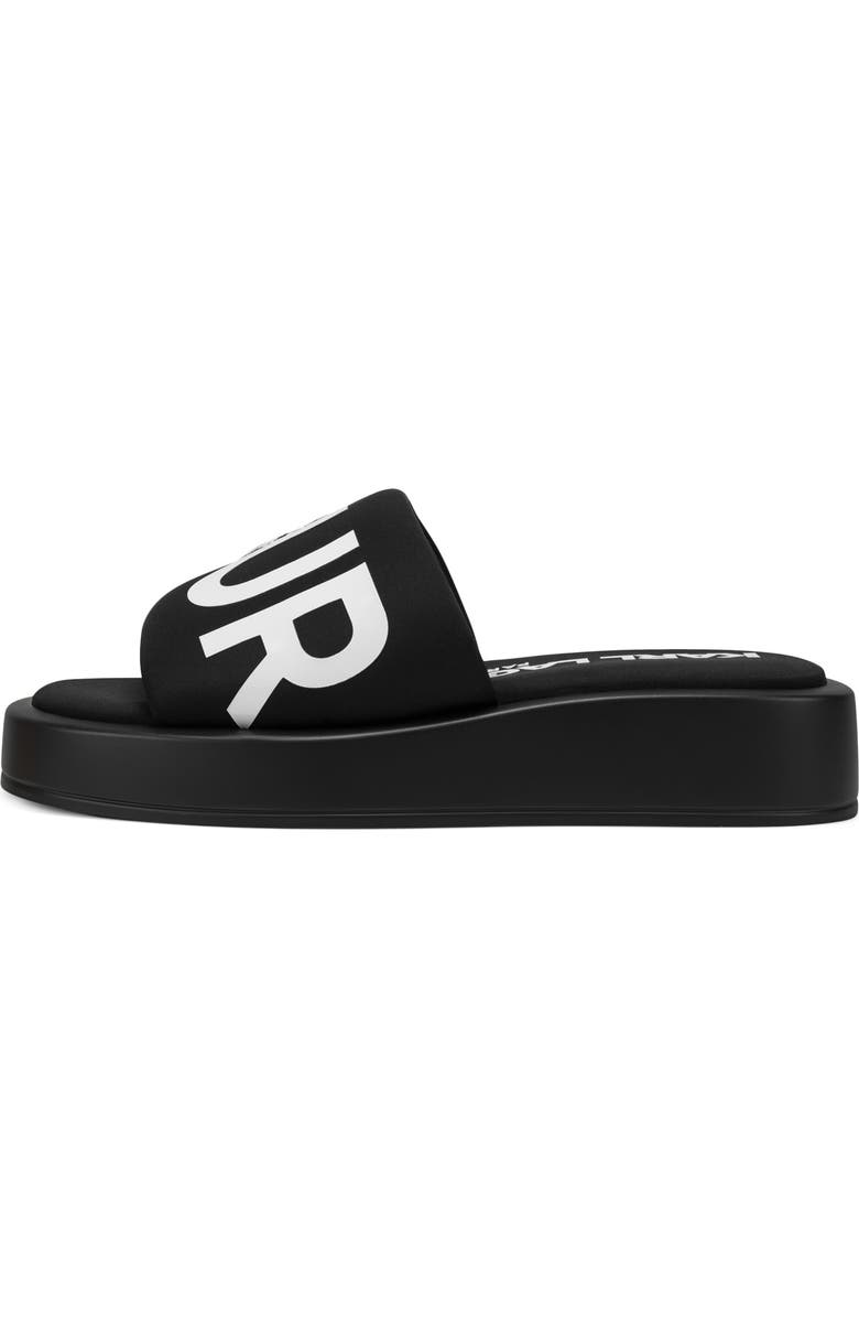 KARL LAGERFELD PARIS Opal Bonjour Platform Slide Sandal, Alternate, color, Black