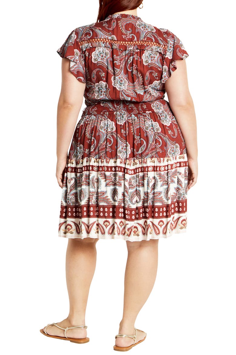 Lilah Flutter Sleeve Dress, Alternate, color, PAISLEY LOVE