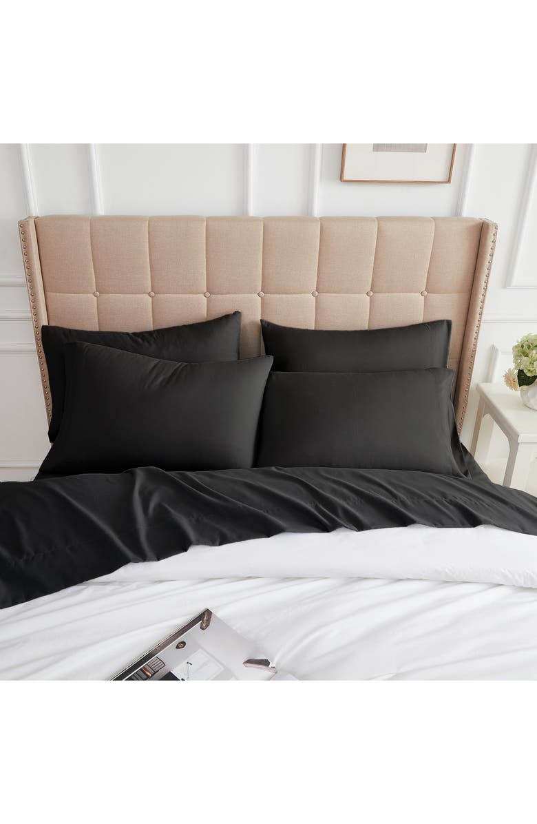 SOUTHSHORE FINE LINENS Vilano Springs Extra Deep Pocket Sheet Set, Alternate, color, Black